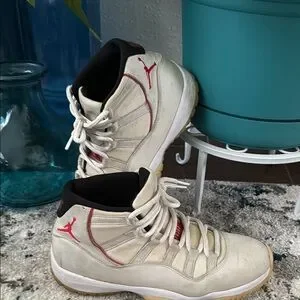 Jordan | Shoes | Jordan Cream And Red Athletic Shoes Durable  display picture 3